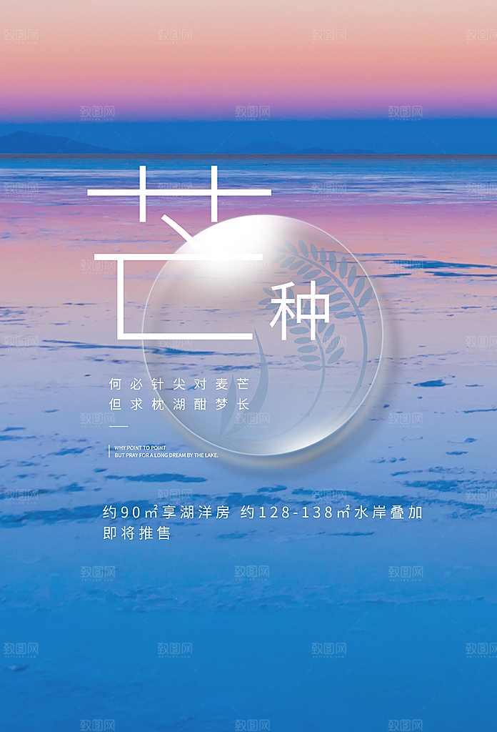 芒种节气简约大气海报