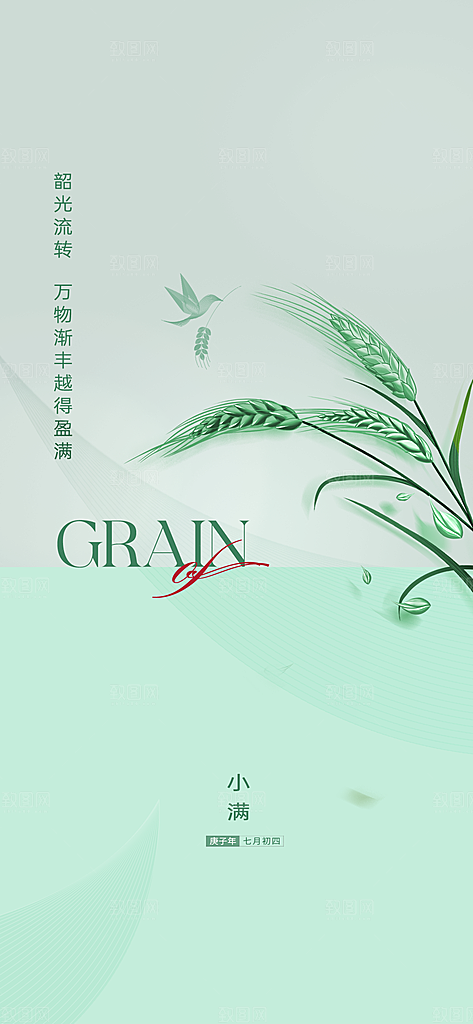 小满海报小满节气