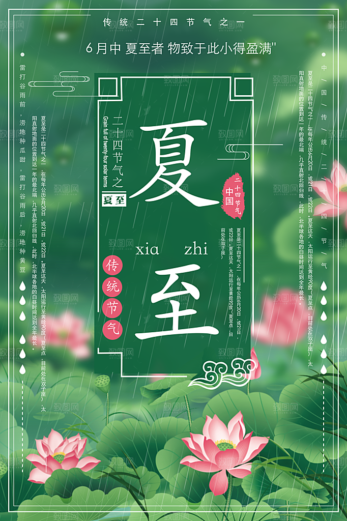 芒种节气简约大气海报