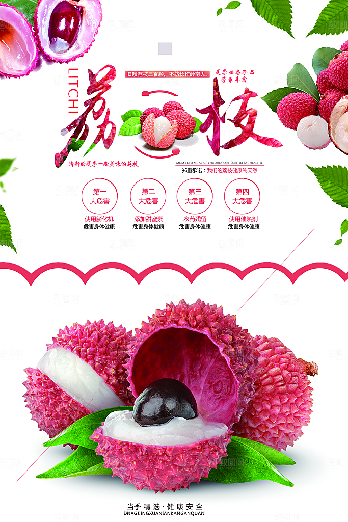 荔枝海报宣传展板设计