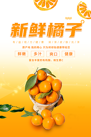 橘子蜜桔椪柑海报宣传展板