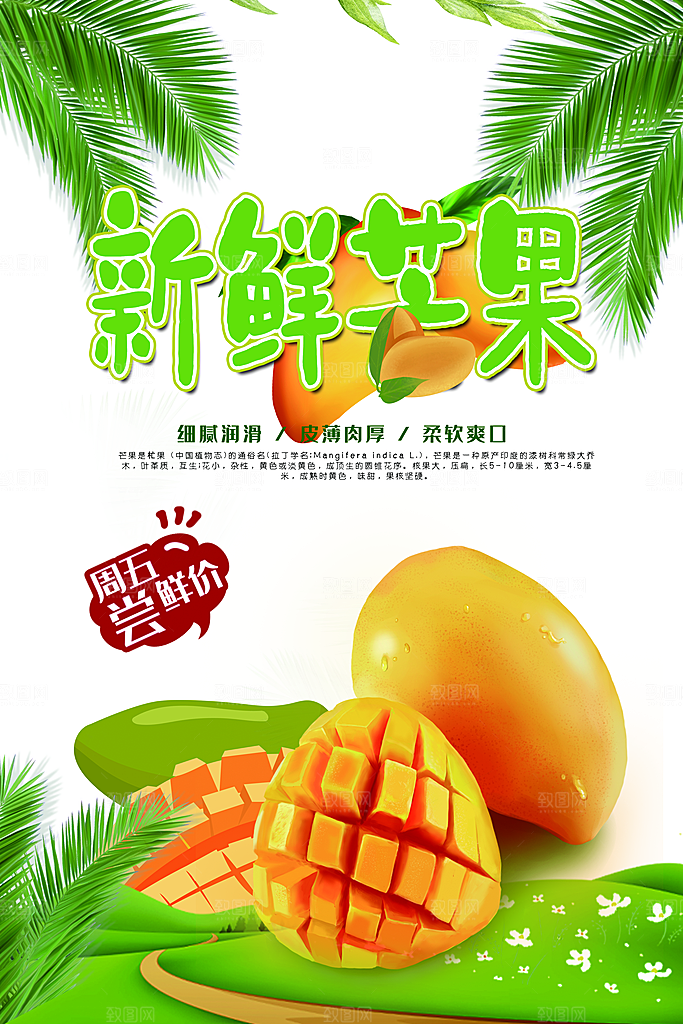 芒果海报宣传广告设计素材