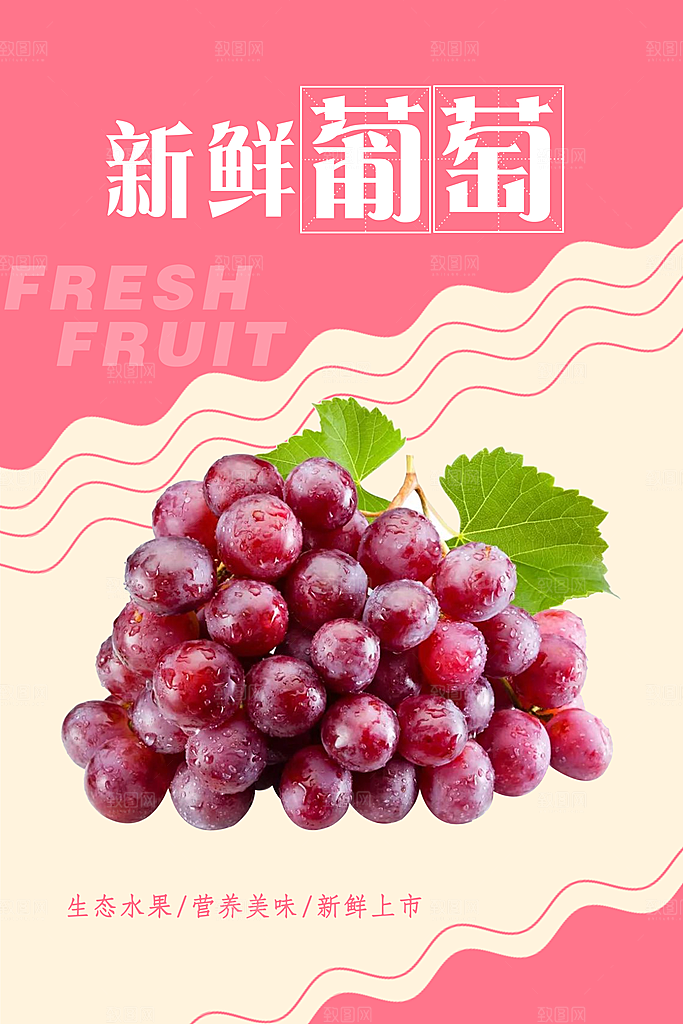 有机葡萄海报设计素材