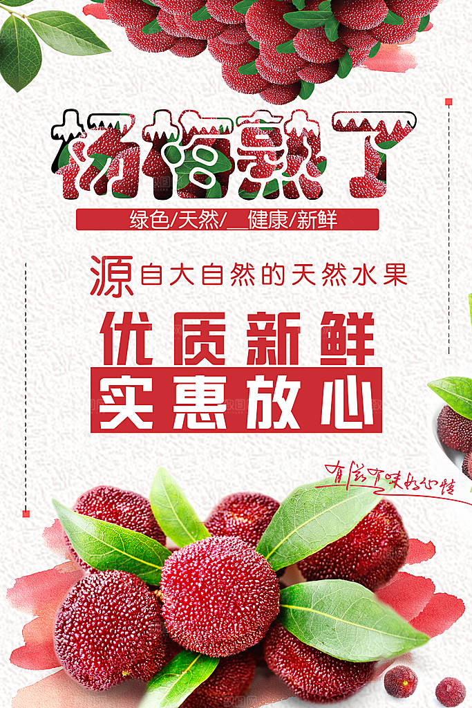 杨梅海报设计素材