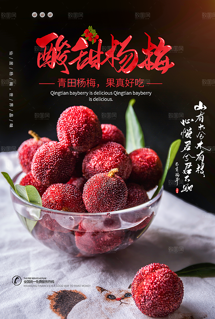 杨梅宣传海报设计素材