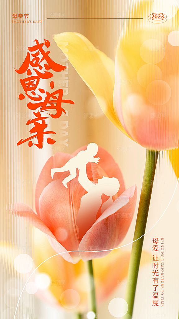 母亲节节日简约大气活动海报