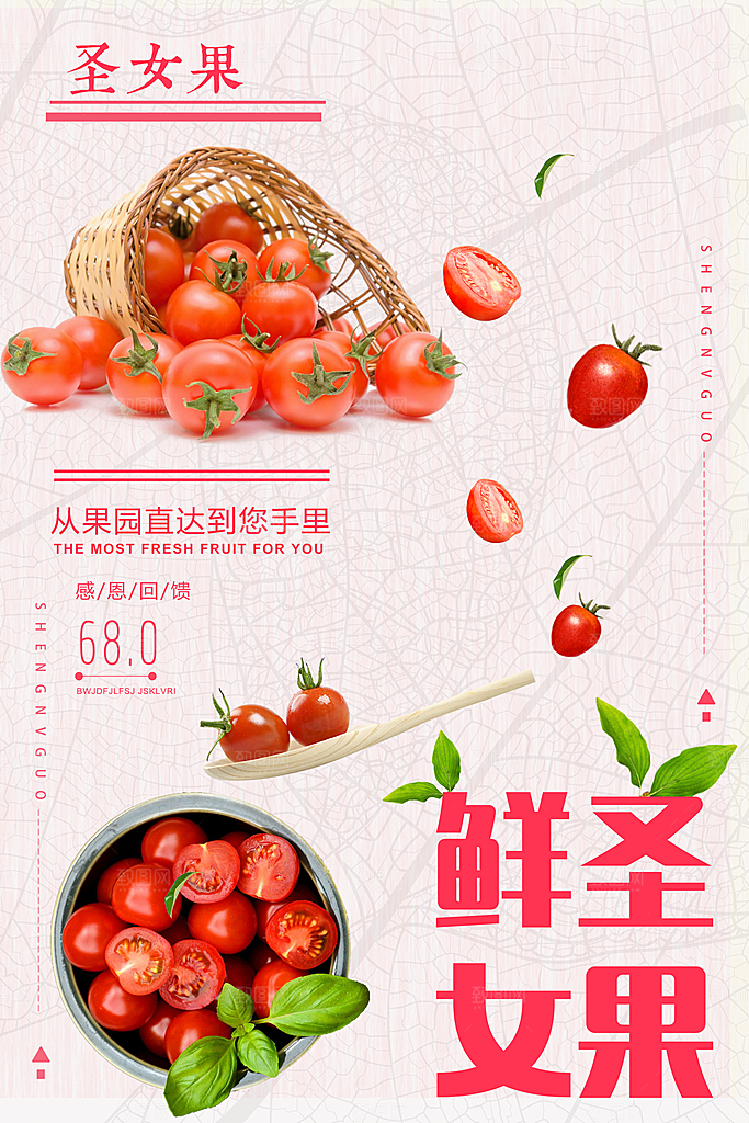 圣女果小番茄宣传海报