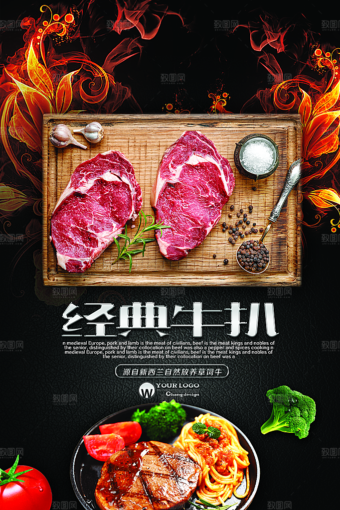 牛排海报设计素材