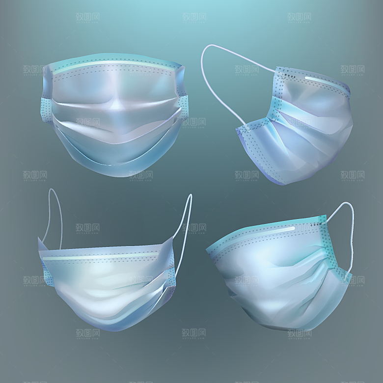 医学医疗医院健康卫生口罩插画