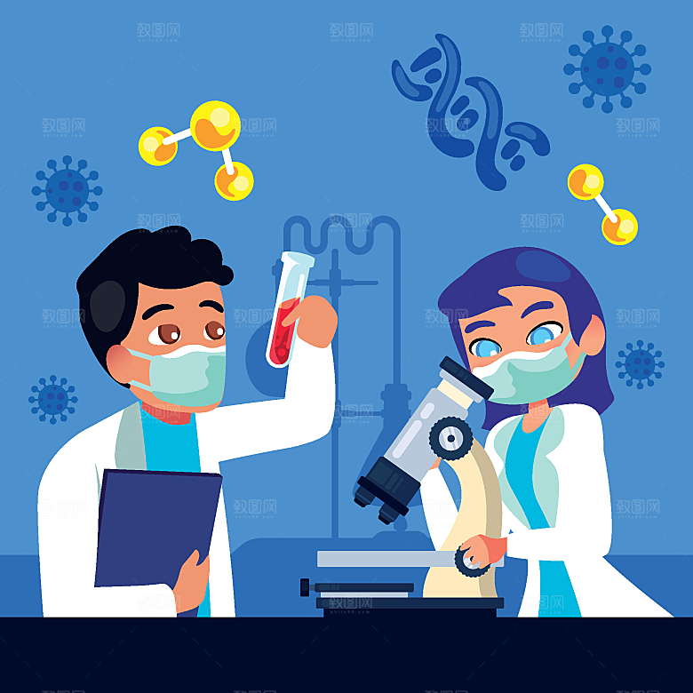 医学医疗医院健康卫生口罩插画