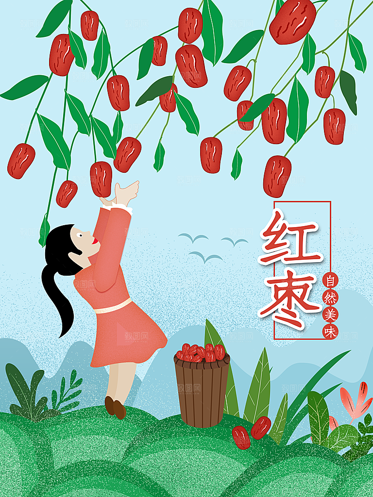 纯天然美味红枣海报