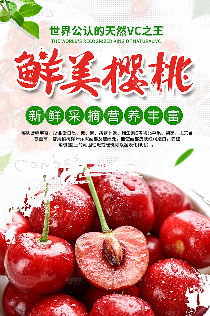 鲜美樱桃宣传海报