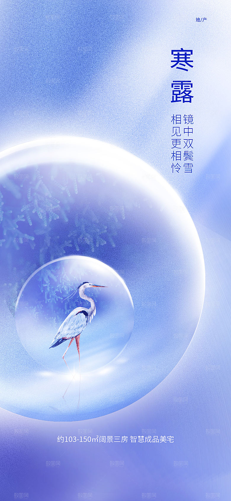 寒露节气简约大气海报