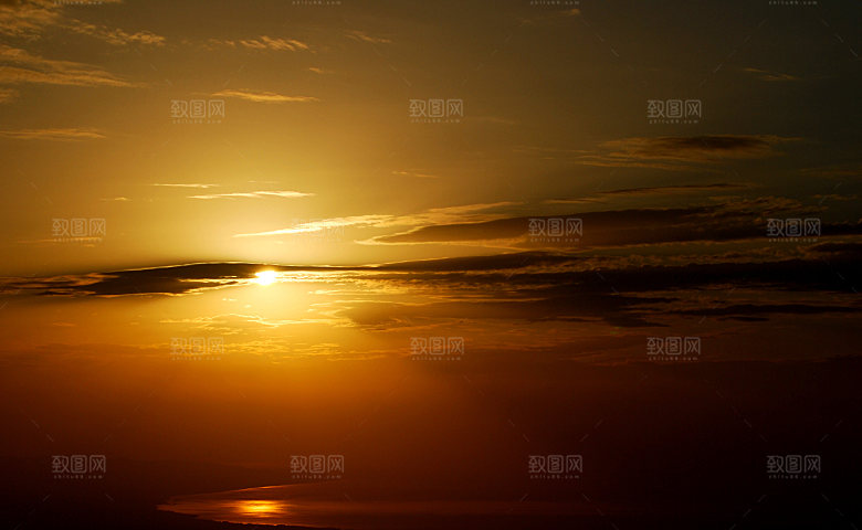 云层云朵云海天空黄昏晚霞夕阳