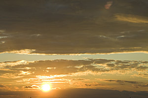 夕阳晚霞落日黄昏天空云海海边