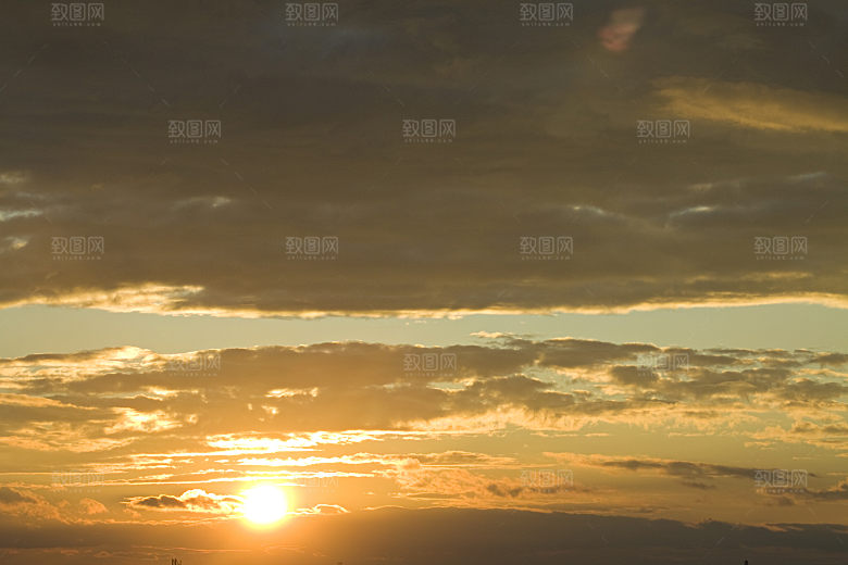 夕阳晚霞落日黄昏天空云海海边