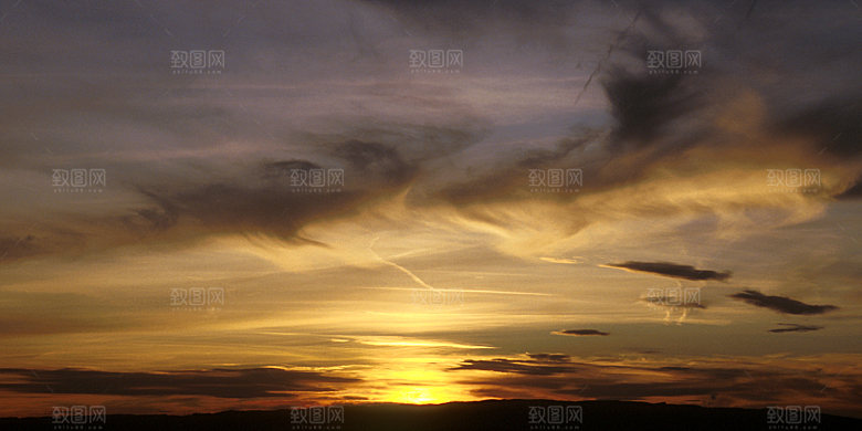 夕阳晚霞落日黄昏天空云海海边