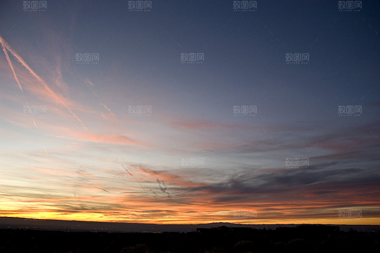 天空傍晚云层云朵云海黄昏晚霞夕阳