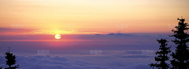 天空傍晚云层云朵云海黄昏晚霞夕阳