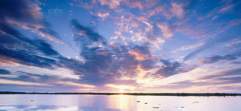 天空傍晚云层云朵云海黄昏晚霞夕阳