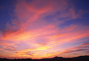 晚霞夕阳黄昏天空云层云朵云海