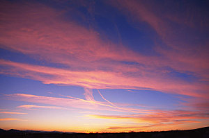 晚霞夕阳黄昏天空云层云朵云海