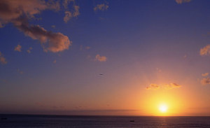 晚霞夕阳黄昏天空云层云朵云海