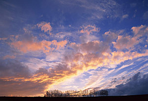 晚霞夕阳黄昏天空云层云朵云海