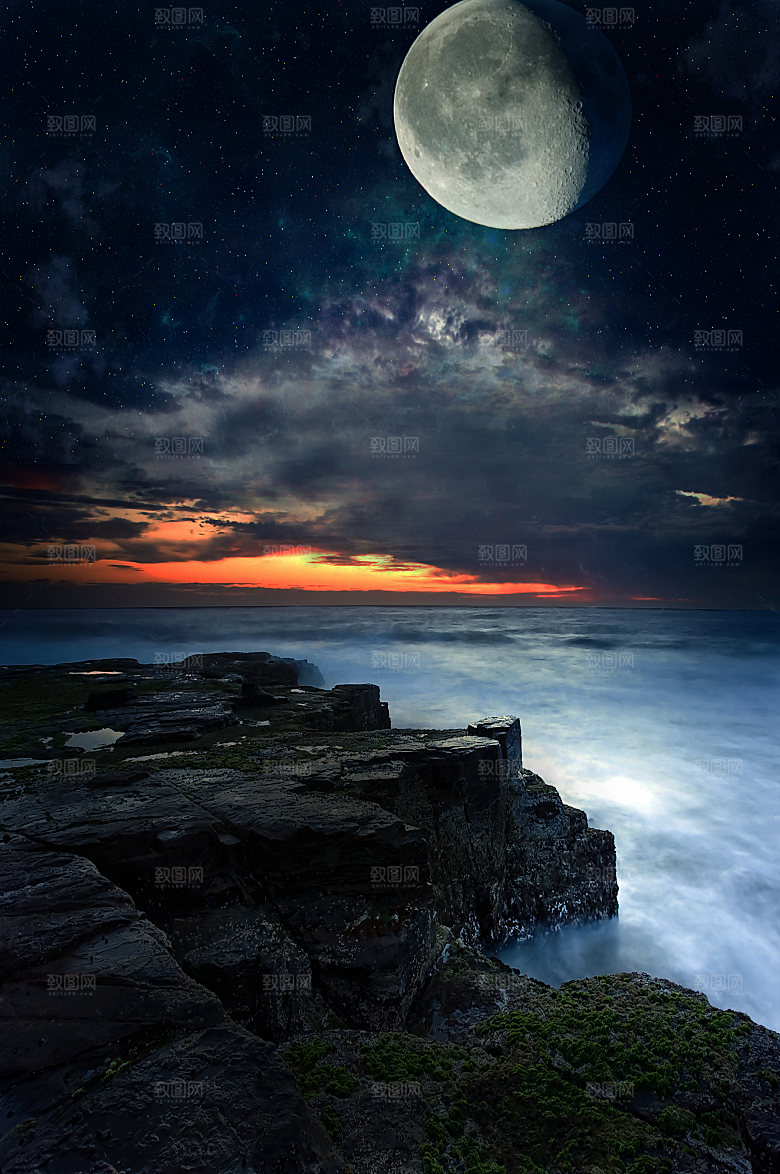 天空傍晚云层云朵云海黄昏晚霞夕阳