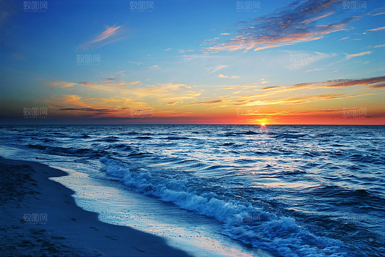 天空傍晚云层云朵云海黄昏晚霞夕阳