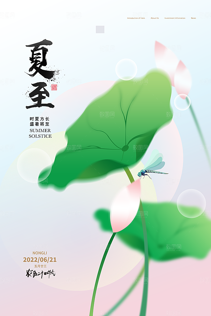 夏至节气宣传海报设计
