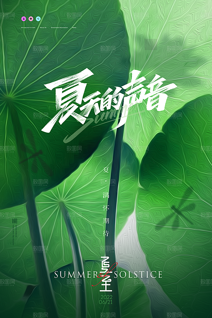 夏至节气宣传海报设计