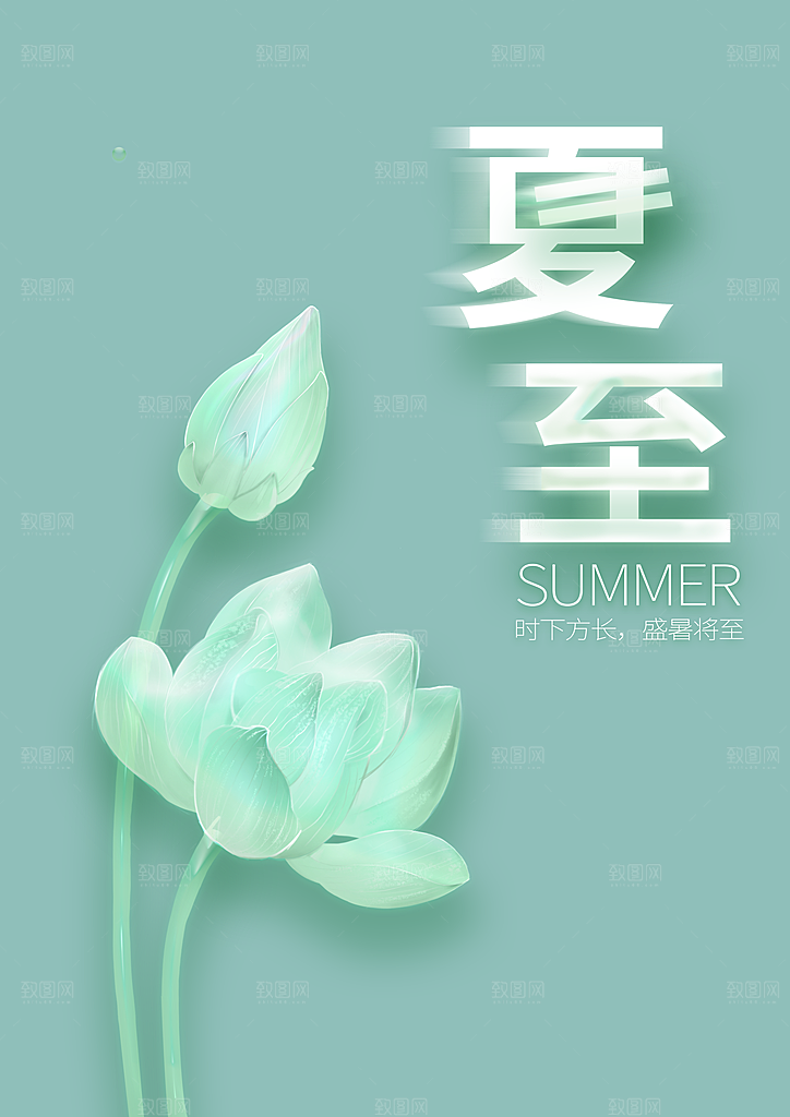 夏至节气宣传海报设计