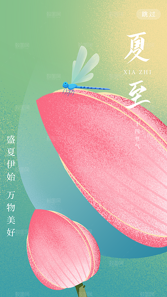 夏至节气宣传海报设计素材