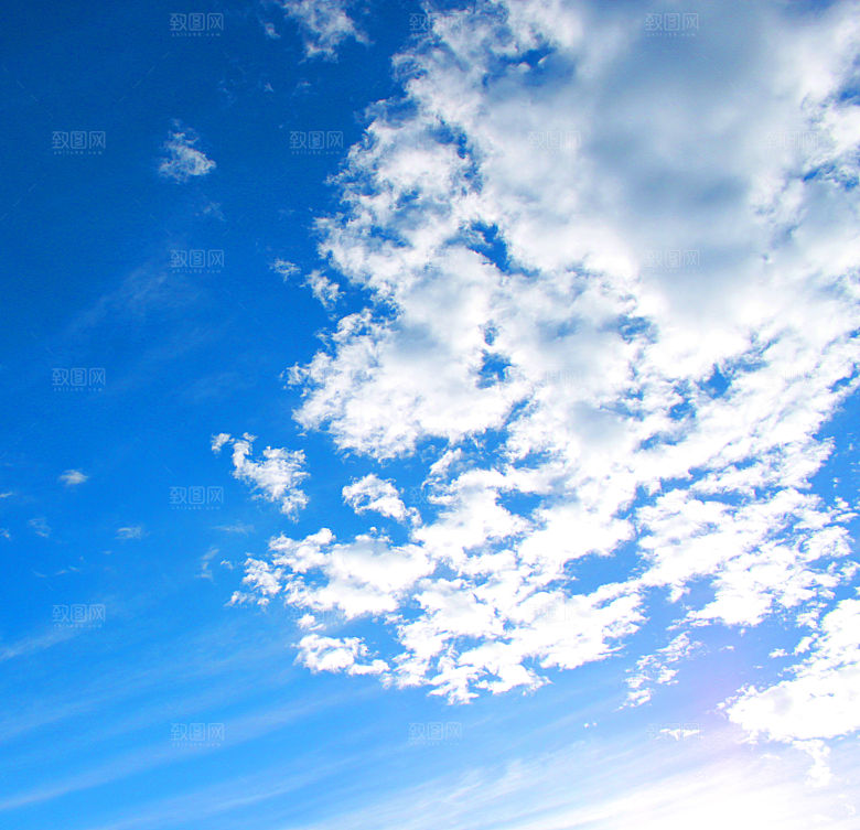 蓝天白云天空高空