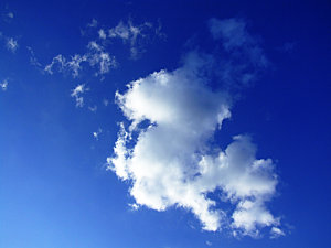 蓝天白云天空高空