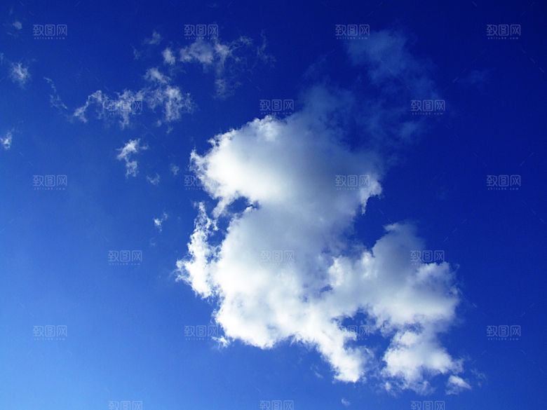 蓝天白云天空高空