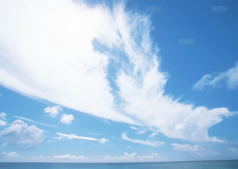 蓝天白云天空云层