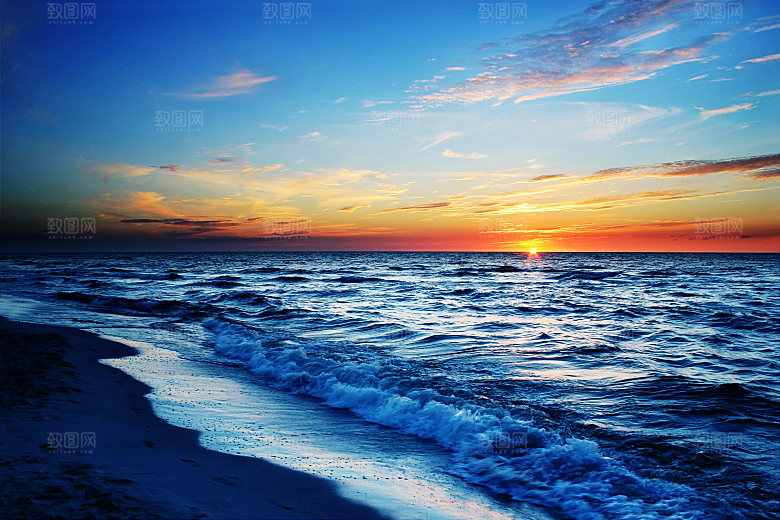 黄昏傍晚晚霞夕阳落日
