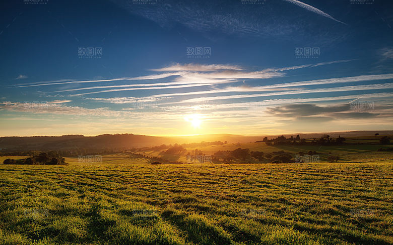 黄昏傍晚晚霞夕阳落日