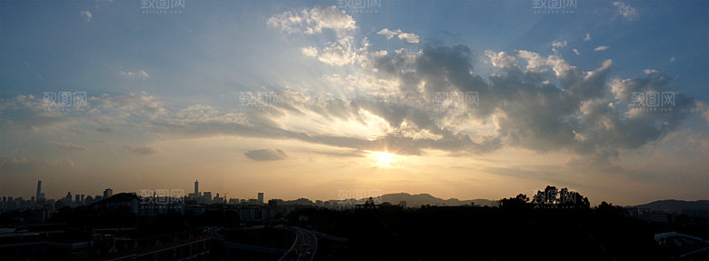 黄昏傍晚晚霞夕阳落日