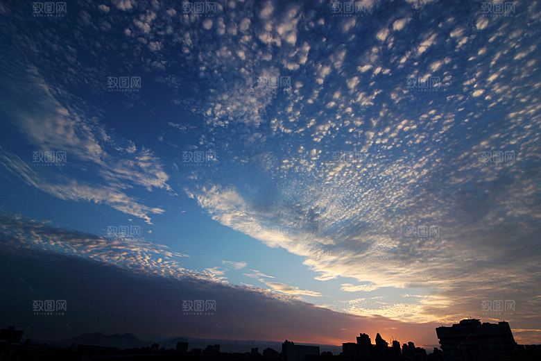 黄昏傍晚云层云朵云海晚霞夕阳