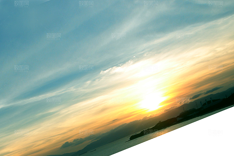 傍晚黄昏晚霞夕阳落日天空