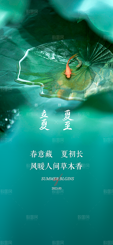 夏至节气宣传海报设计素材