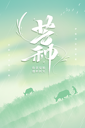 芒种节气传统活动海报