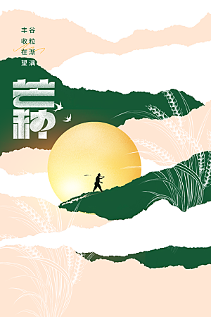 芒种节气传统活动海报
