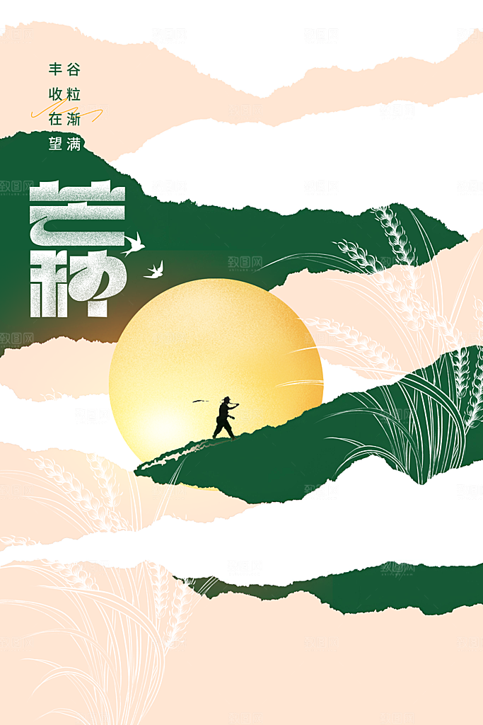 芒种节气传统活动海报