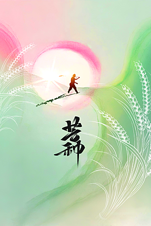 芒种节气传统活动海报