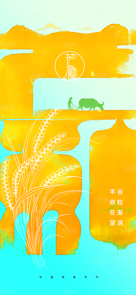 芒种节气传统活动海报