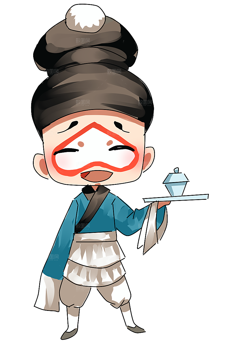 卡通京剧戏剧人物脸谱插画PNG图片素材